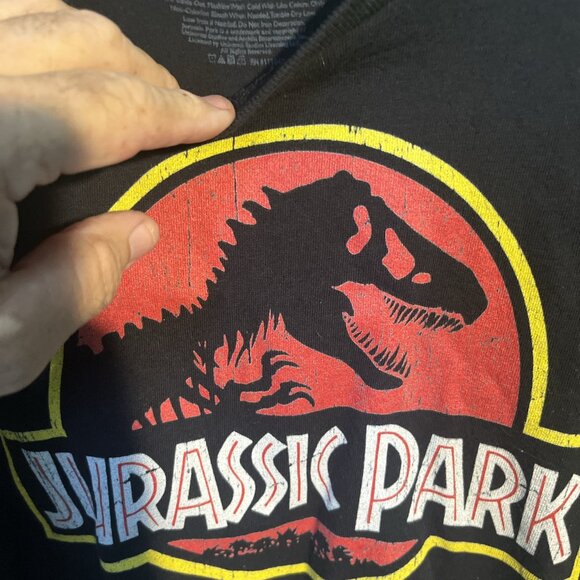 Jurassic Park Logo T-Shirt Men’s 2XL Black Universal Studios Official Licensed T - Picture 2 of 3